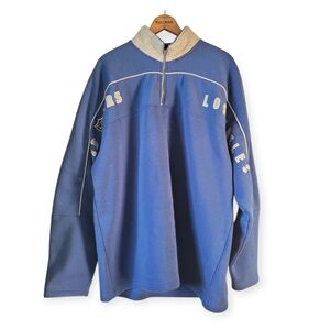 Vintage Blue Los Angeles Raiders Quarter-Zip Fan Sweatshirt Large